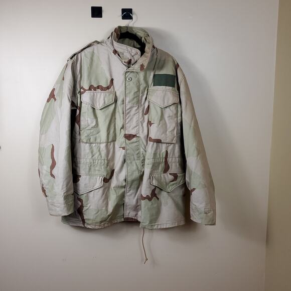 Military Desert Camo Cold weather Men's Field Coat Jacket Size M - Picture 1 of 12
